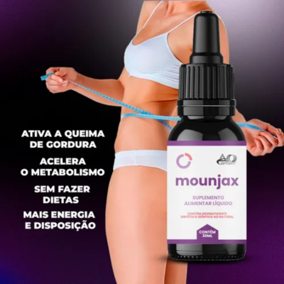 O Mounjax é um suplemento alimentar natural comercializado em gotas ou cápsulas, focado no auxílio ao emagrecimento e bem-estar. Embora o nome assemelhe-se ao medicamento injetável Mounjaro, o Mounjax não é um medicamento e não possui o princípio ativo tirzepatida